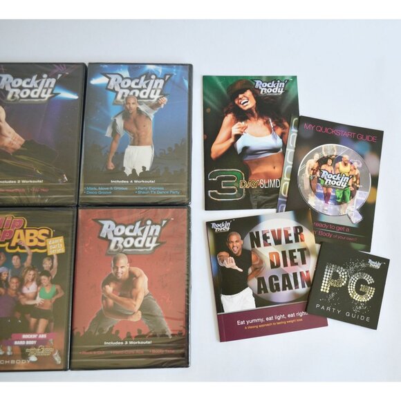 Beachbody Rockin' Body Shaun T Workout DVD's Lot of 4 + Booklets NEW Sealed - Picture 4 of 4